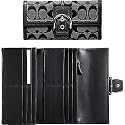 AUTHENTIC COACH SOHO SIGNATURE SLIM ENVELOPE WALLET 41283 (BW/Black)