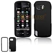 Nokia XpressMusic 5800 Cell Phone Black Rubber Feel Protective Case Faceplate Cover + Free LiveMyLife Wristband