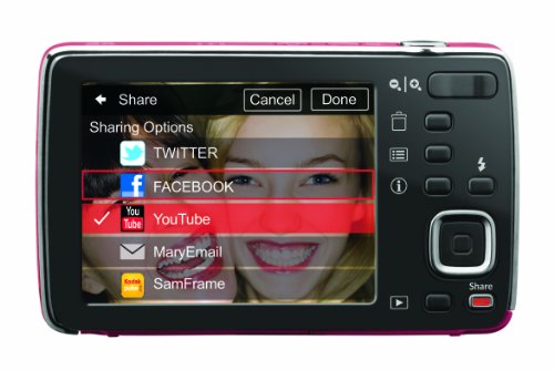 Kodak EasyShare Mini M200 10 MP Digital Camera with 3x Optical Zoom and 2.5-Inch LCD - Red
