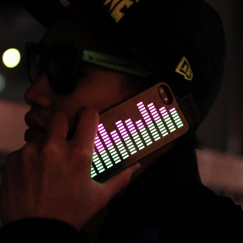 Funny Sound- Activated EL Music Light up iPhone 5 5S Case