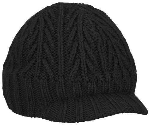 Columbia Boys 8-20 Knit Visor Hat Boys, Black, One Size