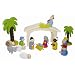 Inware 22094 - Krippe aus Holz, 16-tlg. Kinderkrippe Weihnachtskrippe