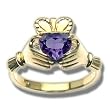 6MM HEART AMETHYST CLADDAH RING