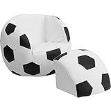 Flash Furniture Kids Soccer Chair and Footstool