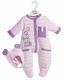Review Hunter Toys Ltd  / Pink & Lilac Striped Babygro - Petite Dolls 18/20