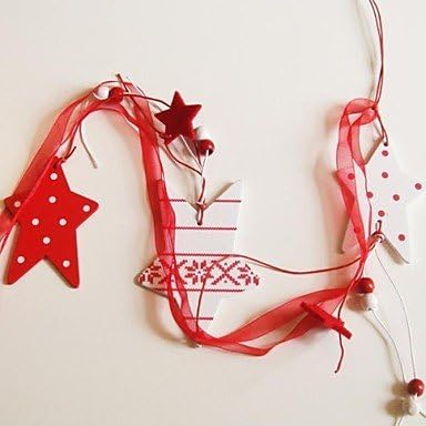 LLsai Christmas Hanging Pentagram Shape Long 1 PC MDF Materiels for Christmas Decorations