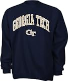 Georgia Tech Yellow Jackets Navy Tackle Twill Crewneck Sweatshirt