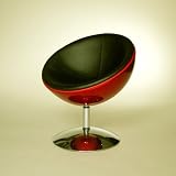 RETRO BOWL CHAIR lounge armchair easy design stool C13 red-black