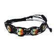 Rasta Reggae Peace Sign Threaded Bracelet with Traditional Slip Knot