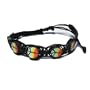 Rasta Reggae Peace Sign Threaded Bracelet with Traditional Slip Knot