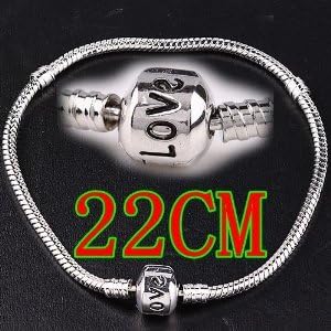 Love Clasp Snake Chain Fit Bracelet 22cm AA463-4