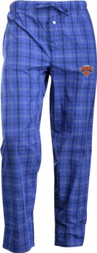 Buy New York Knicks Blue Division Plaid Woven Pants