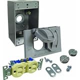 BELL 5839-7 OUTDOOR WEATHERPROOF BOX, OUTLET WITH COVER AND RECETICLE - BRONZE BOXED