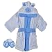 Toddler Boys Gift BLUE Robe Slipper Set BT KIDS Boy 2-4