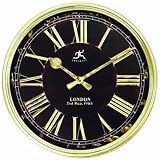 Infinity Instruments London Black & Gold Resin Wall Clock