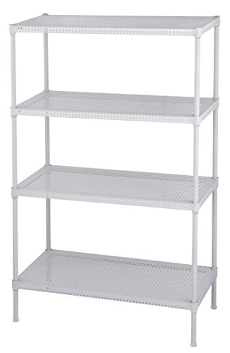 Muscle Rack PWS241235-4W Steel Wire Shelving, 4 Adjustable Shelves, 110 lb Per Shelf Capacity, 35