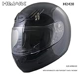 Advance HAWK Solid Black Glossy Full Face Motorcycle Helmet
