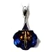 Titanium Collection Certified Genuine Honey Amber and Sterling Silver Flower Pendant on Italian Sterling Silver Rolo Chain, 18