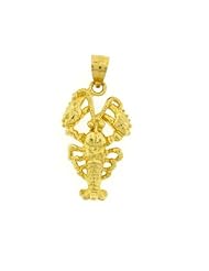 Dazzlers Solid 14k Gold Lobster Charm Pendant Available in three colors from jewelsberry (weights: 2.1 grams only)