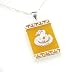Cobra Snake on Genuine Yellow Jade Sterling Silver Pendant 24