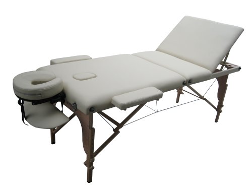 Cream 2 Pad 3 Fold Reiki Portable Massage Table