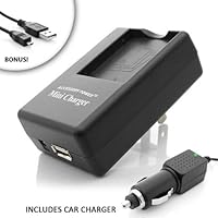 PRO SERIES Dual Charge Combo NIKON EH-68P Equivalent AC Adapter and MH-63 External AC DC Mini Charger with UC-E6 USB 2.0 A male to mini B 8-pin male Interface cable for CoolPix S3000 and S4000 Digital Cameras.