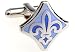 Blue Dark Light Blue Fleur di Lis Cufflinks Cuff Links