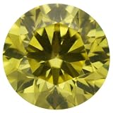 0.32 Carat Canary Yellow Round Brilliant Loose Diamond For Engagement Ring, VVS1 Clarity