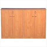 Double Media Cabinet Finish: Oak