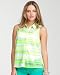 bebe Hi-Lo Street Art Stripe Tank