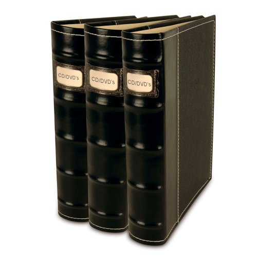 Bellagio-Italia CD DVD Storage Binders-3 Pack Black