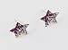 Amethyst Purple Shiny Star Flower Floral Swarovski title=