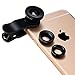 Breett Camera Lens Kit with 180° Fish-Eye Lens, Wide Angle Lens, Micro Lens for Smartphones and 
Tablets With Flat Camera