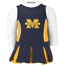 Michigan Wolverines Toddler 2-Piece Long Sleeve Cheerleader Outfit