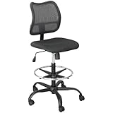 Safco Products 3395BL Vue Extended Height Mesh Chair (Optional arms sold separately), Black