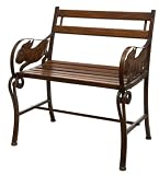 Indoor/Outdoor Country Style Bounding Bunnies Garden and Patio Bench