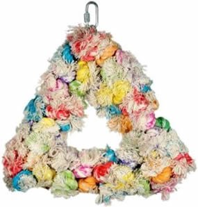 Vo-Toys Amazonia Triangular Swing of Threads 8in Bird Toy
