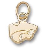 Kansas State University Powercat 1/4 Pendant (Gold Plated)