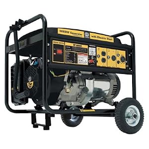 Steele Products SP-GG600C 6,000 Watt 4-Cycle Gas Powered Portable Generator With Wheel Kit (CARB Compliant)