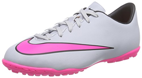 Nike Youth Mercurial Victory V Turf (WOLF GREY/BLACK/HYPER PINK)