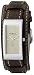 Fossil ES9827 Ladies Brown Leather Cuff Watch with Cream Analog Dial
