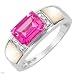 Ring With 2.20ctw Diamonds, Created Sapphire and Mother of pearls Well Made in White Gold - Certificate Available.
