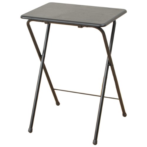 山善(YAMAZEN) 折りたたみミニテーブル(ハイ) ウッディブラック YST-5040H(BK/BK) stability