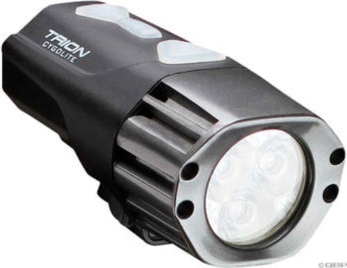 Cygolite Trion 1200 Lumen One Piece Rechargeable Bicycle Headlight, Black, One Size On Sale