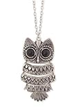 Mother’s Day Gift – Vintage, Retro Owl Pendant and Chain with Antiqued Silver Tone Finish thumbnail