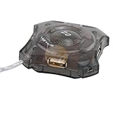 4 Port USB 2.0 Hub Clear Smoke