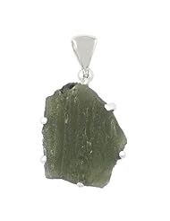 Starborn Creations Sterling Silver Natural Moldavite Pendant