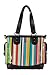 Fleurville Lexie Tote Diaper Bag in Cocoa Stripe