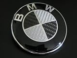 BMW REAL CARBON FIBRE BLACK 82MM BONNET OR BOOT ROUNDEL BADGE 82mm E46 E36 E60 M3 M5 X5 PART NUMBER: 51 14-8132375 (BRAND NEW IN A BOX)