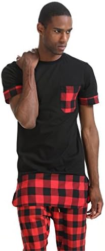 Pizoff Unisex Cashews Hip Hop Side Zip up Extra Long T-shirts P3259